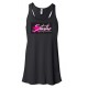 8800Y Bella Youth Flowy Black Tank. 