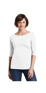 District® Women's Perfect Weight® 3/4-Sleeve Tee. DM107L