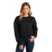District  Women's Perfect Weight  Fleece Cropped Crew DT1105