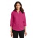 Port Authority Ladies 3/4-Sleeve SuperPro Twill Shirt. L665