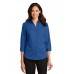 Port Authority Ladies 3/4-Sleeve SuperPro Twill Shirt. L665