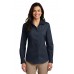 Port Authority® Ladies Long Sleeve Carefree Poplin Shirt. LW100
