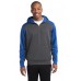 Sport-Tek  Tech Fleece Colorblock 1/4-Zip Hooded Sweatshirt. ST249