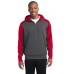 Sport-Tek  Tech Fleece Colorblock 1/4-Zip Hooded Sweatshirt. ST249