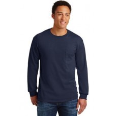 Gildan® - Ultra Cotton® 100% US Cotton Long Sleeve T-Shirt with Pocket.  2410
