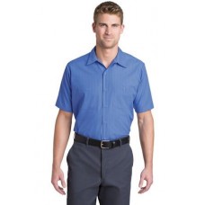 Red Kap Short Sleeve Striped Industrial Work Shirt.  CS20