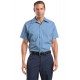 Red Kap Long Size  Short Sleeve Striped Industrial Work Shirt. CS20LONG
