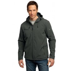 Port Authority Textured Hooded Soft Shell Jacket. J706