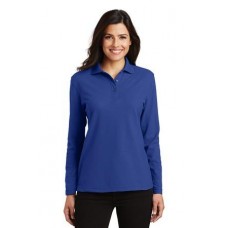 Port Authority Ladies  Silk Touch Long Sleeve Polo.  L500LS
