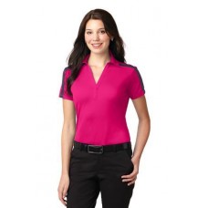 Port Authority Ladies Silk Touch Performance Colorblock Stripe Polo. L547