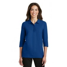 Port Authority Ladies Silk Touch 3/4-Sleeve Polo. L562