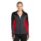 Sport-Tek® Ladies Tech Fleece Colorblock Full-Zip Hooded Jacket. LST245