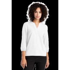 Coming In Spring MERCER+METTLE Women's Stretch Crepe 3/4-Sleeve Blouse MM2011