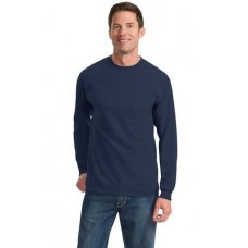 Port & Company - Long Sleeve Essential Pocket Tee.  PC61LSP