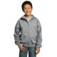 Port & Company - Youth Core Fleece Full-Zip Hooded Sweatshirt.  PC90YZH