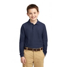 Port Authority Youth Long Sleeve Silk Touch Polo.  Y500LS